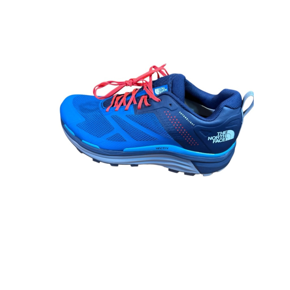 The North Face Blue and Red Athletic Shoes